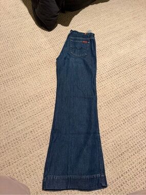 7 For All Mankind Dark Blue Flared Jeans